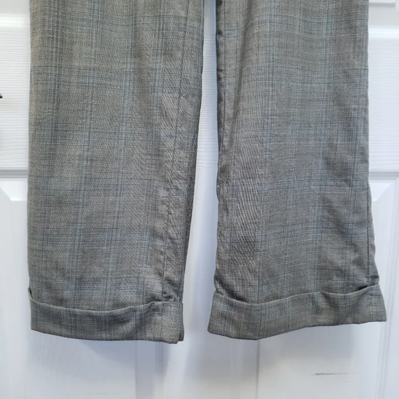 Banana Republic Gray Plaid Martin Fit Wool Blend Lined Trouser Pants - Picture 4 of 9